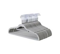 K-ONE Set of 50 Velvet Hangers Non-Slip Strong High Standard 360 Degree Swivel Hooks Space Saving Ultra Thin-coat/Cloths/Shirts/Suits Hangers (Grey Pack of 50)
