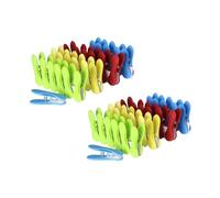 K-ONE Strong Clothes Pegs for Laundry Washing Line | Airer Clips Grip Dry Garden | Laundry Pegs for Strong Windproof Supplies Soft Rubber Grip Pegs (Multiple Colours) (Pack of 48)