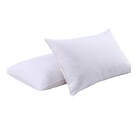 K-One White Goose Feather And Down Pillows 48 x 74cm Anti-Dust mite Double Piped Edging (Pack of 2)