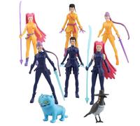 K-p_0p Dem0n Hun-ters Figure Set - HUNTR/X Merch Toys Collectible Tiger & Birds Anime Doll, Gift for Movie Anime Fans & Collectors Boys & Girls (8)