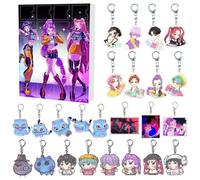 K-P Hunters Advent Calendar 2025-24 Day Christmas Countdown with Acrylic Keychain Set, Rumi Mira Zoey Jinu Saja Character Collection, Festive Gift for Kids Teens Adults