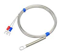 K Patch Type Thermocouple Hole 6mm Temperature Sensor Stainless Steel Shielding Wire E Type 1Pcs(K Type 5M)