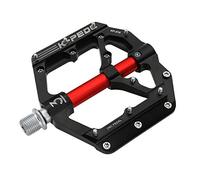 K PEDC Mountain Bike Pedals3 Sealed Bearings Ultra Strong Colorful Cr-Mo Aluminum Alloy CNC Machined 9/16" Non-Slip for Road BMX MTB Fixie Bikes