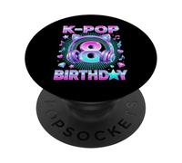 K-Pop 8th Birthday Girl 8 Year Old Korean Music PopSockets Adhesive PopGrip