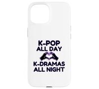 K-pop All Day K-Dramas At Night Korean Heart Hands Case for iPhone 15