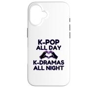 K-pop All Day K-Dramas At Night Korean Heart Hands Case for iPhone 16