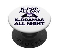 K-pop All Day K-Dramas At Night Korean Heart Hands PopSockets Adhesive PopGrip