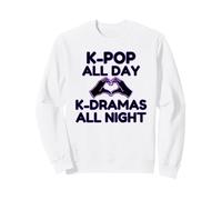 K-pop All Day K-Dramas At Night Korean Heart Hands Sweatshirt