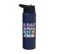 K-Pop Birthday Boy Crew Bday Party Stainless Steel Insulated Water Bottle