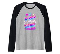 K Pop Birthday Star Kpop Idol Music Party Raglan Baseball Tee