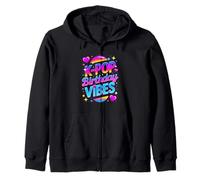 K Pop Birthday Vibes Colorful Kpop Party Zip Hoodie