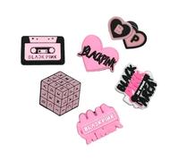 K-Pop BlackPink BTS Korean Shoe Charms for Crocs | Customize with Colorful K-Pop BlackPink Blinks BTS Army Fans Charms for Crocs, Rubber, No Gemstone
