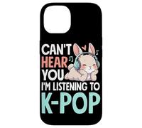 K-Pop Bunny Listening To Korean Pop Cute Headphones Case for iPhone 14