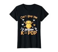 K Pop Chick Cute Animal Headphones Teen Girl Korean Pop T-Shirt