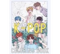 K-POP Coloring Book: Groove to the Rhythms of K-POP with Expressive Artist Illustrations for All Ages Stress Relief & Musical Inspiration