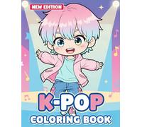 K-Pop Coloring Book: Over 60 Adorable Chibi Characters Inspired by Popular Korean Pop Style - Great Gift for Kids and Teens