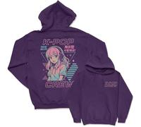 K-Pop Crew Bubblegum Beats Style - K-Pop Graphic Printed Hoodie Multicoloured