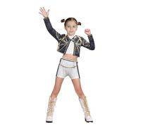 K Pop D-Demon H-Hunters Costume Ru mi Zo ey Cosplay Costume For Kids, Hunters Pop Singers Ru mi Zo ey Idol Stage Role Play Halloween Party Carnival Outfits Halloween Dress Up For Women Girls (3, 140)