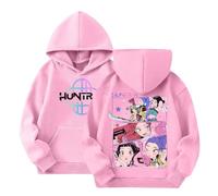 K pop D-Demon H-Hunters Hoodies Girls Vintage Y2k Pullover Huntrix Huntr/X Hip Hop Streetwear Oversized Fashion Long Sleeve Hooded Sweatshirt for Kids Girls Boys