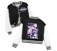 K-Pop D-Demon H-Hunters Jacket Kpop H-Huntrix Varsity Jacket for Kids and Teens Baseball Style Y2K Streetwear Anime Pattern Bomber Jacket for Boys and Girls