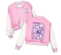K-Pop D-Demon H-Hunters Jacket Kpop H-Huntrix Varsity Jacket for Kids and Teens Baseball Style Y2K Streetwear Anime Pattern Bomber Jacket for Boys and Girls