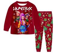 K Pop D-Demon H-Hunters Pyjamas Girls Long Sleeve Pjs Set Music Party Pajamas Nighties Cartoon Sleepwear for Kids 2 Pieces K pop Kids Pyjamas Merch Clothes Long Sleeve Music Party Nighties