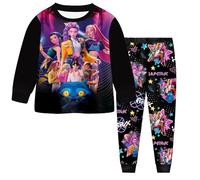 K-pop D-Demon H-Hunters Pyjamas Girls Pajamas Cartoon Sleepwear Kids Halloween Pjs Set Girls 2 Pieces Long Sleeve Nightwear Merch Music Party Nighties Kids Sleepwear Children PJs 2 Piece Outfit Pjs