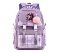 K-Pop D-Demon H-Hunters School Backpack, Multi Pocket Bag Kawaii Anime Hunters Rucksack Cosplay Travel Daypack for Fans (D02)