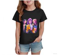 K pop D-Demon H-Hunters T-Shirt Girls Kids Vintage Y2k Shirt K Pop Demon Hunters Merch H-Huntr H-Huntrix X Hip Hop Streetwear Oversized Fashion Top Graphic T-Shirt for Kids Girls Boys