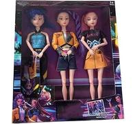 K-pop D-Demon Hunters Dolls Rumi/Mira/Zoey Merch Doll Figurine Singer Theme Collectible Display Model Toy Desktop Ornaments Christmas Birthday Gifts for Hunters Fans Kids(Zoey) (Color-A 3pcs)