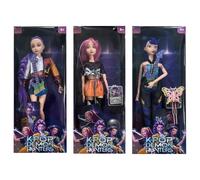 K-pop D-Demon Hunters Dolls Rumi/Mira/Zoey Merch Doll Figurine Singer Theme Collectible Display Model Toy Desktop Ornaments Christmas Birthday Gifts for Hunters Fans Kids(Zoey) (Color-D 3pcs)