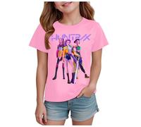 K pop D-Demon Hunters T-Shirt Girls Kids Vintage Y2k Shirt K Pop Demon Hunters Merch Huntrix Huntr/X Hip Hop Streetwear Oversized Fashion Top Graphic T-Shirt for Kids Girls Boys