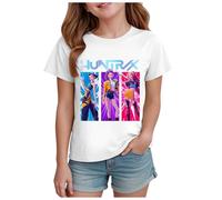 K pop D-Demon Hunters T-Shirt Girls Kids Vintage Y2k Shirt K Pop Demon Hunters Merch Huntrix Huntr/X Hip Hop Streetwear Oversized Fashion Top Graphic T-Shirt for Kids Girls Boys
