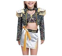 K-Pop DDemon HHunters Costume Girls Halloween Cosplay Ru-mi Zo-ey Costume For Kids H unters Pop Singers Ru-mi Zo-ey Idol Stage Role Play DDemon HHunters Kids Cosplay Set Outfits Dress Up Women Girls