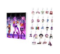 K-Pop Demon Hunter Advent Calendar, 24-Piece Acrylic Calendar Keychains, Rumi/Mira/Zoey/Jinu, Saja Boys Keychain, Halloween Christmas Calendar for K-Pop Fans(A03, One Size)