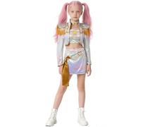 K Pop Demon Hunter Halloween Costume Cosplay Party Carnival Outfit Rumi Mira Zoey Role Play Demon Hunters Outfits Halloween Party Cosplays Full Set For Women Girls