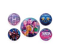 K-Pop Demon Hunters 5 Piece Button Badge Set Button Badges Huntrix Derpy Saja