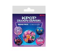 K-Pop Demon Hunters 5 Piece Button Badge Set Button Badges Huntrix Derpy Saja