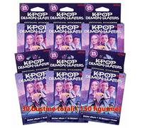 K-Pop Demon Hunters 6 Ecoblister Pack of 5 Envelopes - Sticker Cards Collection Box, Official Figurines for K-Pop Album Demon Hunters