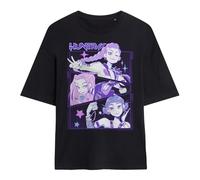 K-Pop Demon Hunters - Anime Huntrix Huntr/X Ladies Oversized T Shirt, Black, X-Large