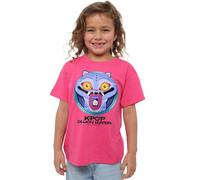 K-Pop Demon Hunters - Cartoon Derpy Save The Date Kids T Shirt, Fuchsia, 5-6