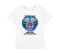 K-Pop Demon Hunters - Cartoon Derpy Save The Date Kids T Shirt, White, 7-8