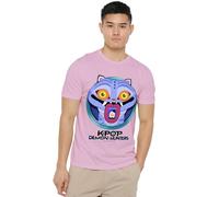 K-Pop Demon Hunters - Cartoon Derpy Save The Date Unisex T Shirt, Light Pink, Large