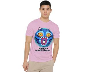 K-Pop Demon Hunters - Cartoon Derpy Save The Date Unisex T Shirt, Light Pink, Large