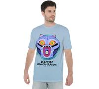 K-Pop Demon Hunters - Cartoon Derpy Save The Date Unisex T Shirt, Sky Blue, XX-Large