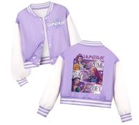 K Pop Demon Hunters Costume for Girls Boys Baseball Jacket Oversized Sweatshirts Anime Graphic Bomber Jacket Streetwear for School Students Hoodies Y2k Pullover