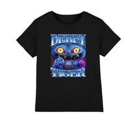 K-Pop Demon Hunters - Derpy Tiger Bootleg Kids T Shirt, Black, 7-8