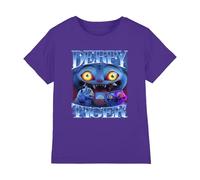 K-Pop Demon Hunters - Derpy Tiger Bootleg Kids T Shirt, Purple, 3-4