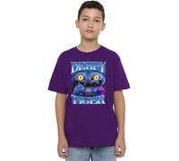 K-Pop Demon Hunters - Derpy Tiger Bootleg Kids T Shirt, Purple, 7-8