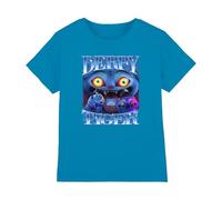K-Pop Demon Hunters - Derpy Tiger Bootleg Kids T Shirt, Sapphire, 9-11